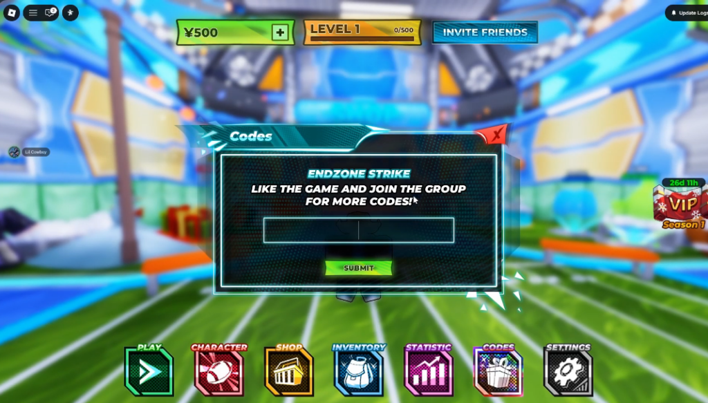 Endzone Strike codes 