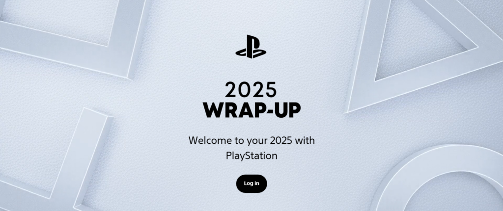 PlayStation Wrap Up 2025 website