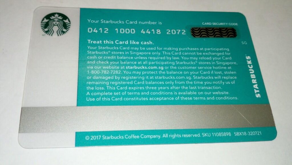 Where is the Security Code on A Starbucks Gift Card