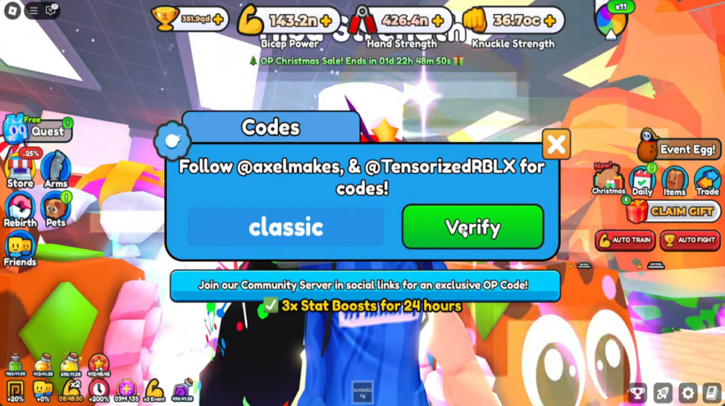 Arm Wrestle Simulator codes