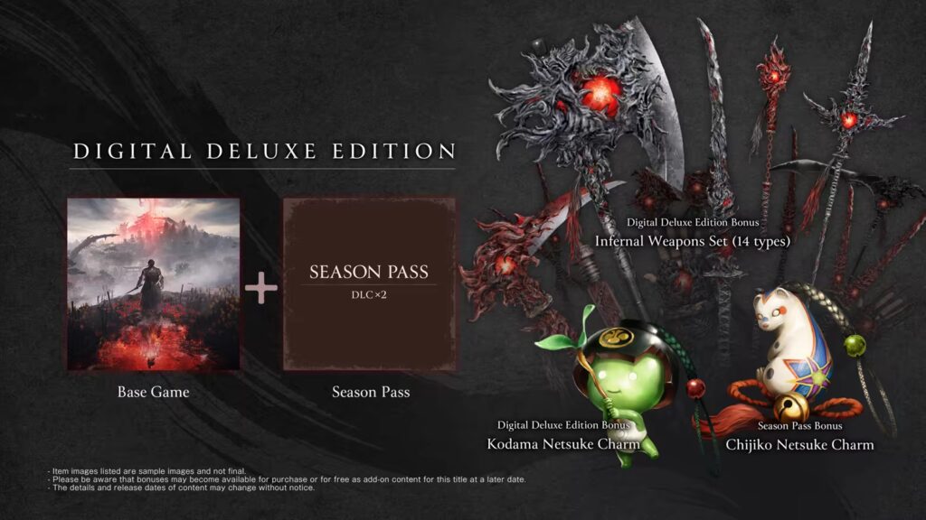 Nioh 3 Digital Deluxe Edition content