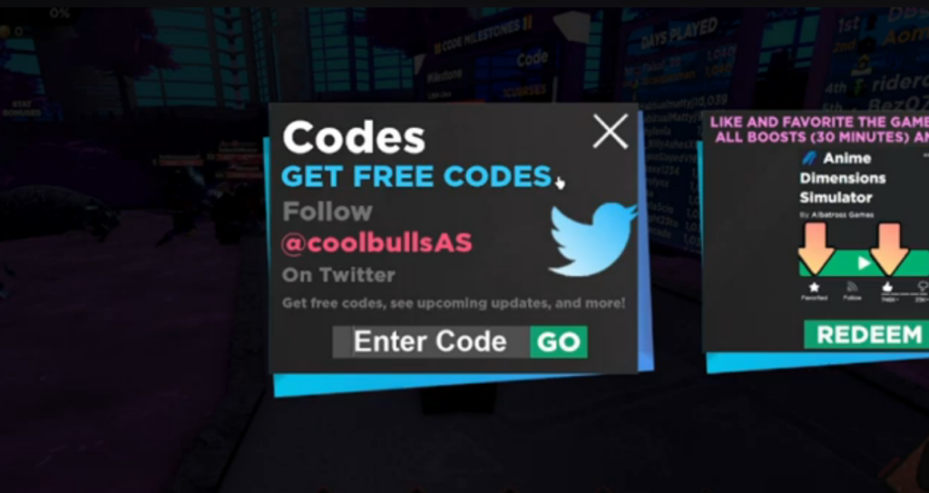 Anime Dimensions Simulator codes