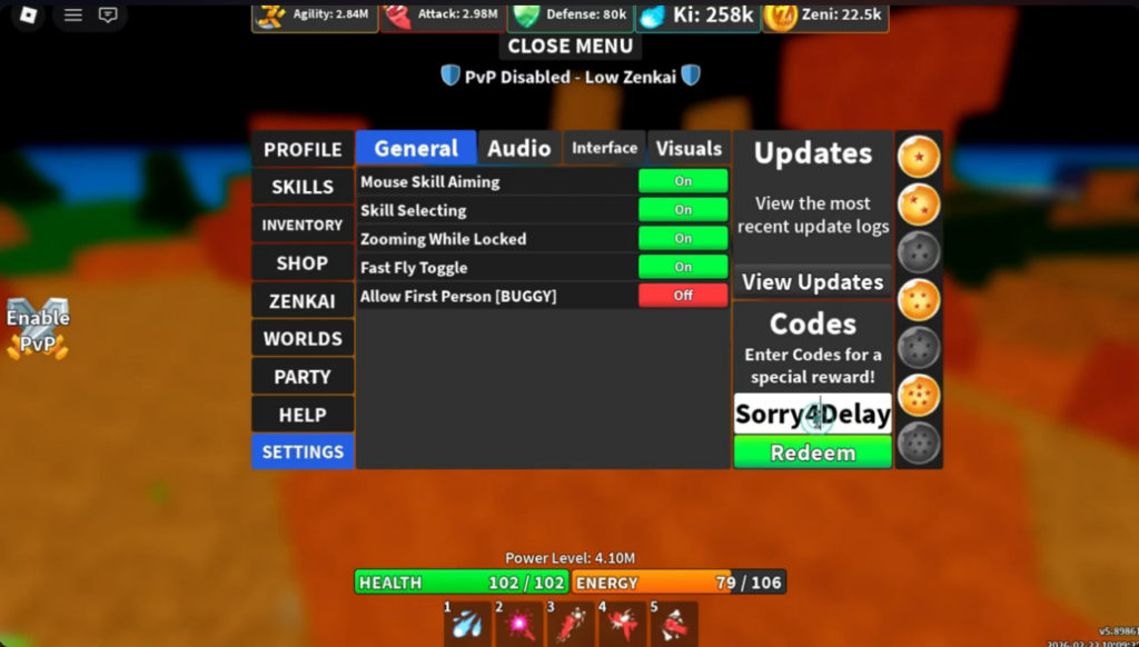 Dragon Ball Rage codes