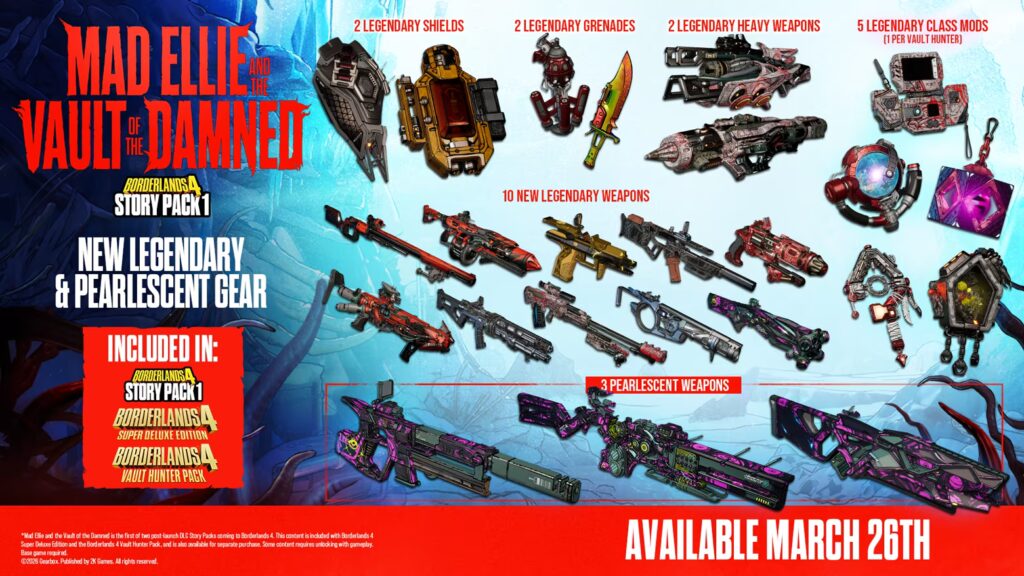 Borderlands 4 Story Pack 1 DLC gear and skins