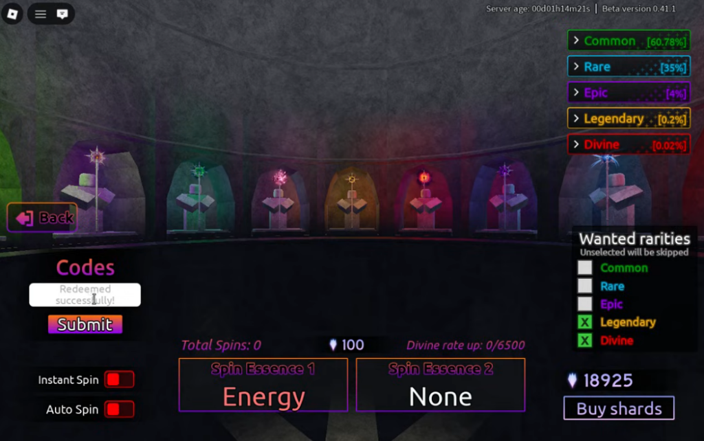 Divine Duality Elemental codes