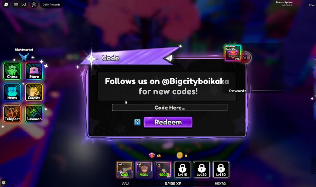 Anime Auto Chess codes