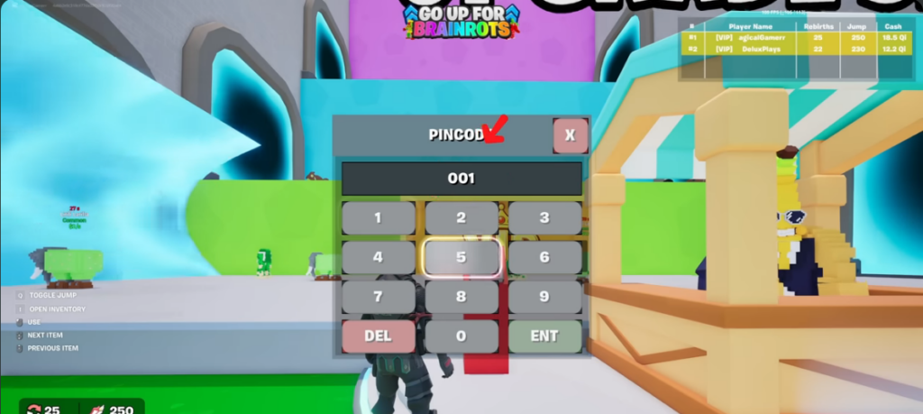 Fortnite Go Up for Brainrots codes