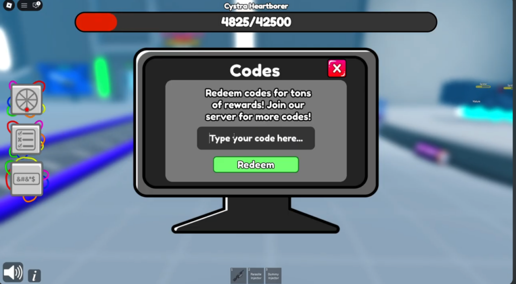 how to redeem parasite.exe codes