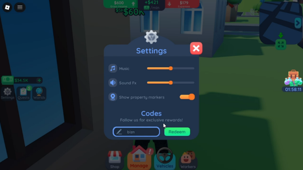 Investor City codes