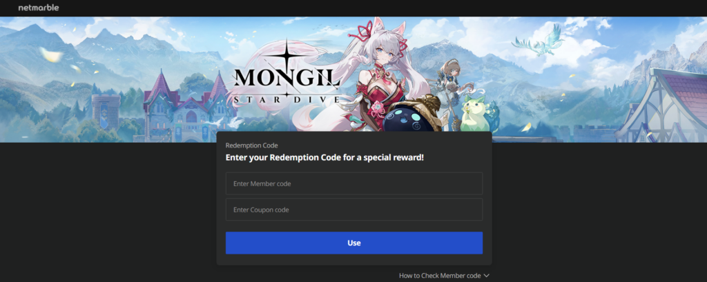 Mongil: Star Dive code redemption website