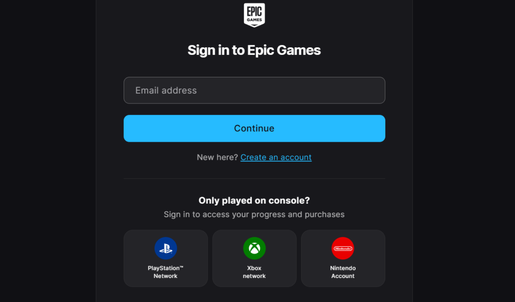 Add V Bucks Gift Card on Nintendo Switch