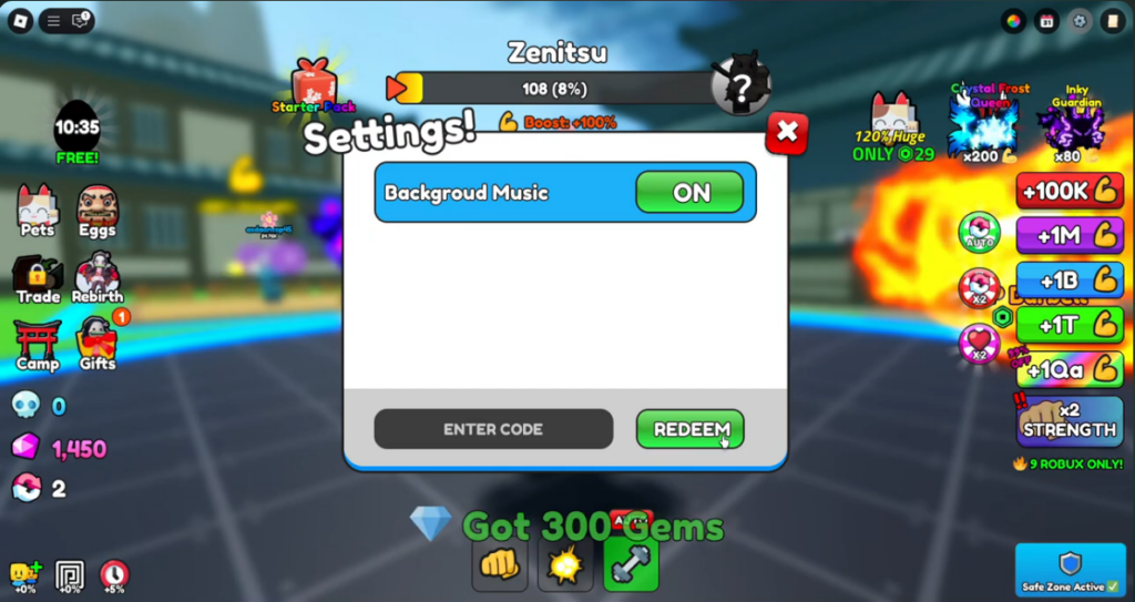 Slayer Training codes