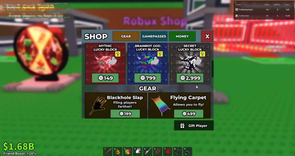 Steal a Brainrot Lucky Block Shop