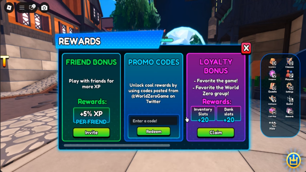 World Zero codes