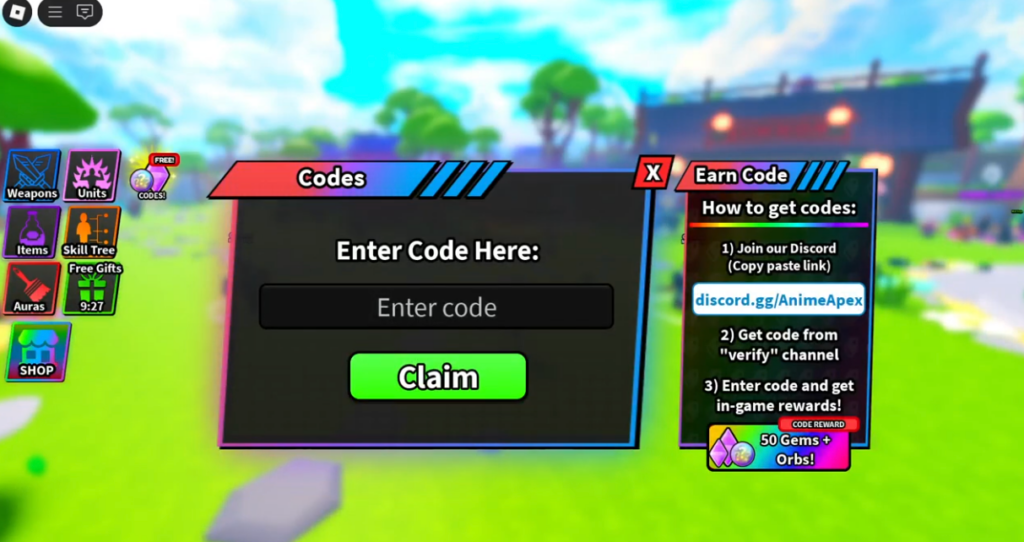 how to redeem anime apex codes 