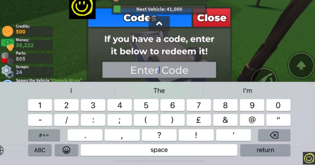 How to enter a code car crushers 2 codes