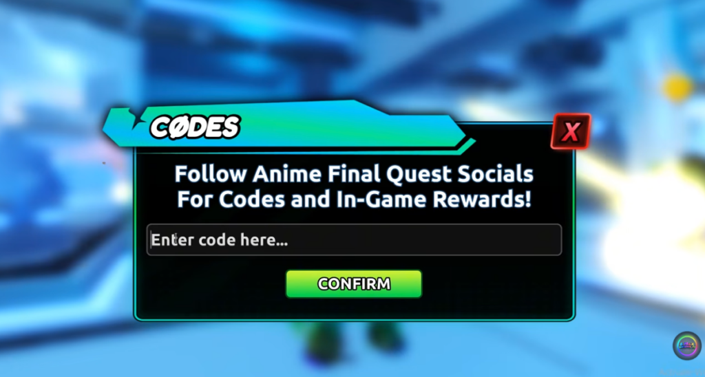 how to redeem anime final quest codes 