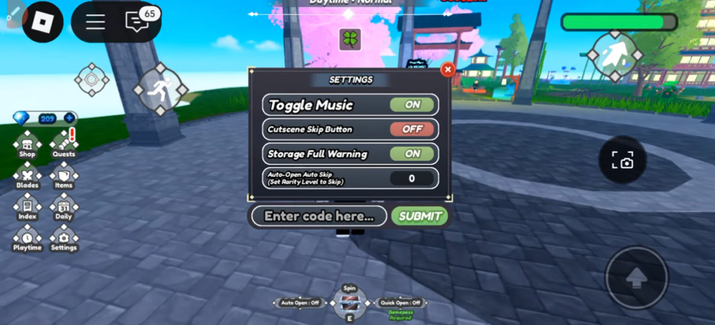 how to redeem blade of chances codes 