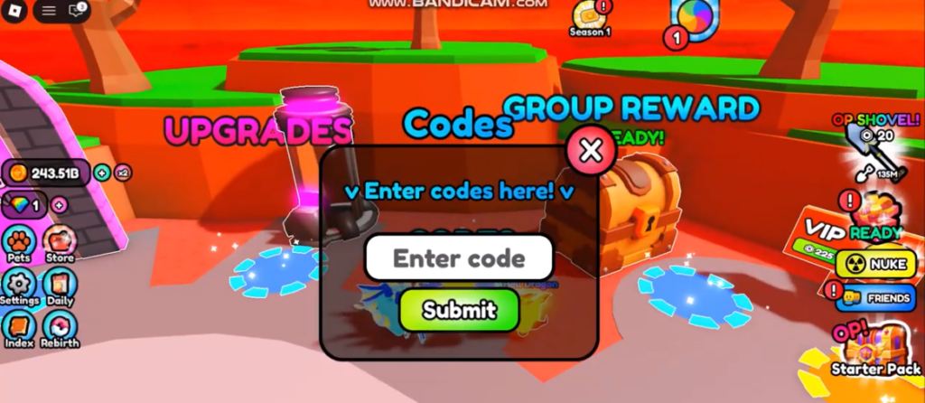 how to redeem dig 1 million block codes