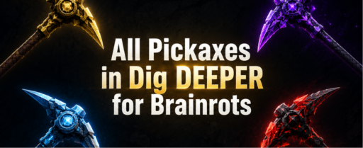 All Pickaxes in Dig DEEPER for Brainrots banner