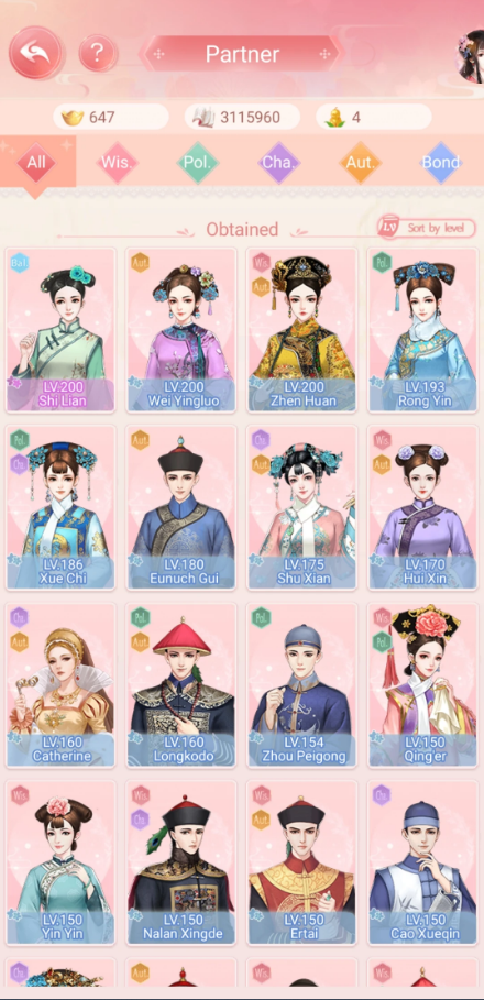 All Partners in Legend of the Phoenix