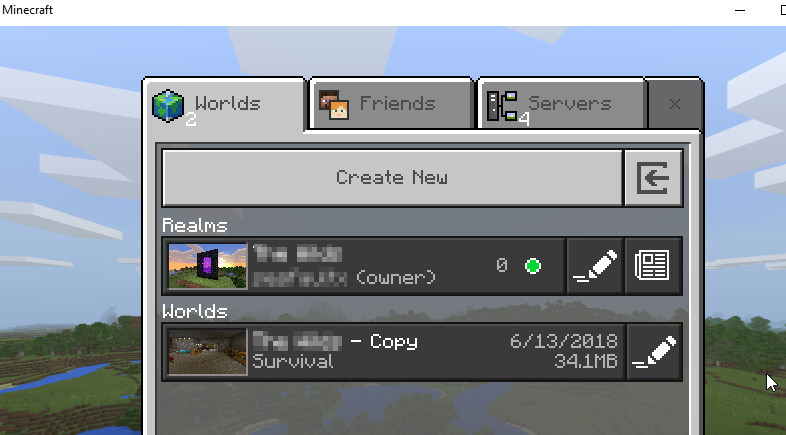 Shared Minecraft World