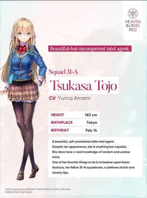 Tsukasa Tojo Heaven Burns Red