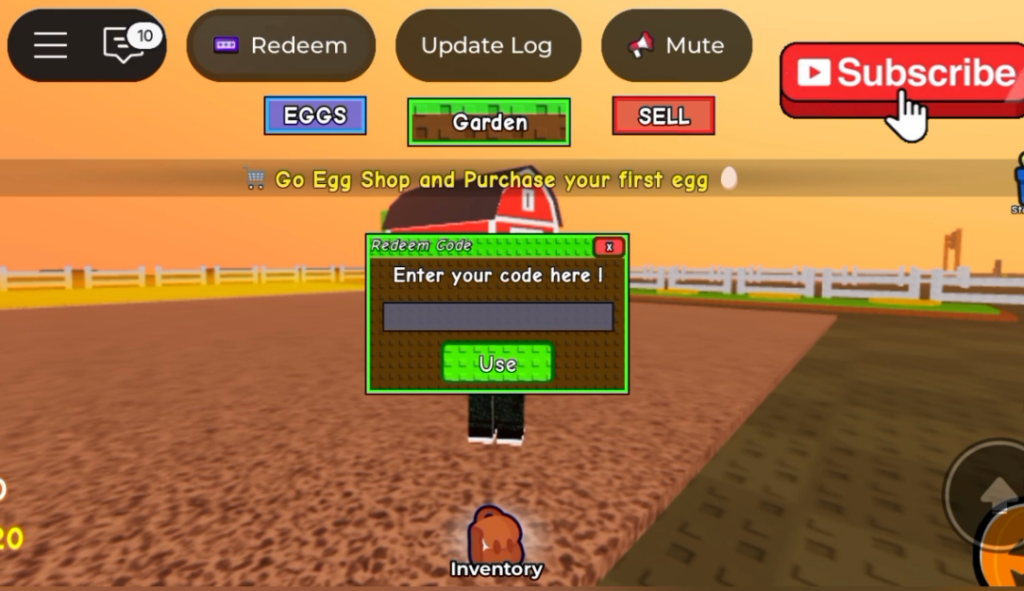 How to redeem grown an egg codes