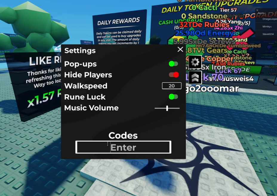 How to Redeem Luck Incremental Codes