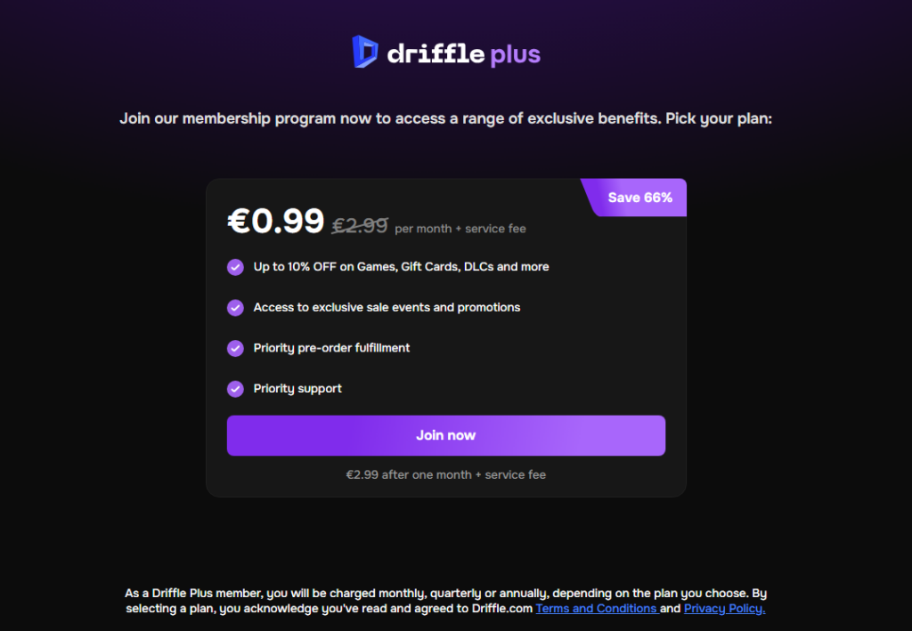 Driffle Plus membership