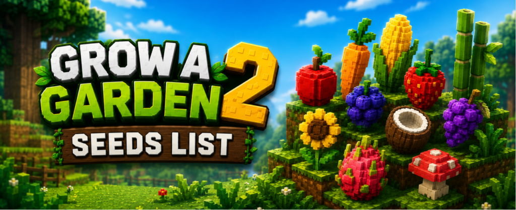 Grow a Garden 2 seeds list banner