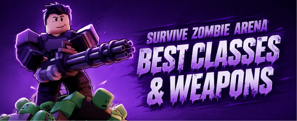 Survive Zombie Arena Best Classes and Weapons banner