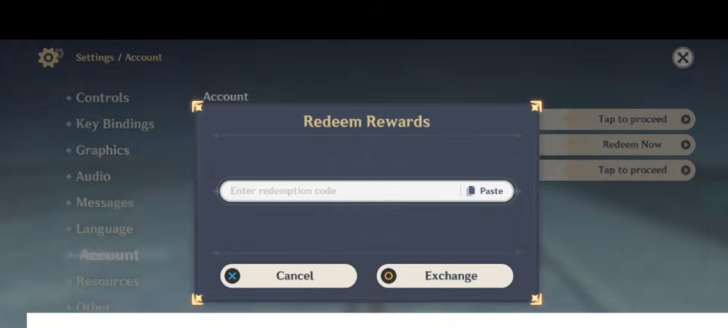 hoe to redeem Genshin Impact codes