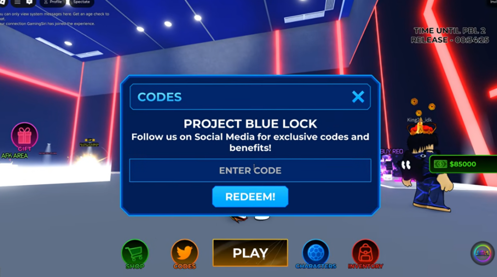 how to redeem Project blue codes