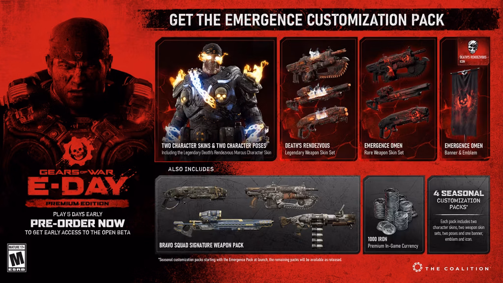 Gears of War E Day Premium Edition Price and Contents