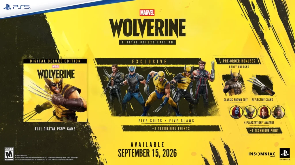 Marvel’s Wolverine Digital Deluxe Edition pre order