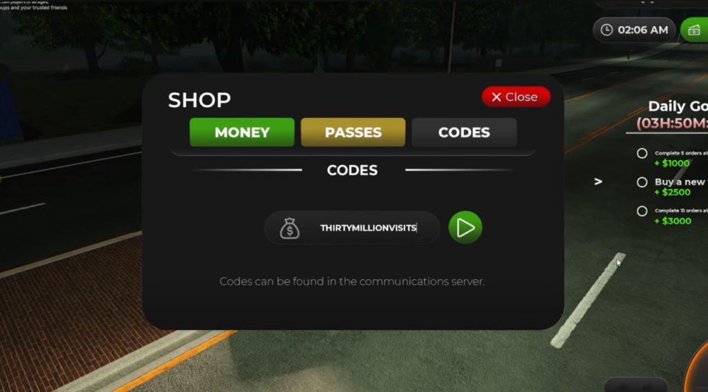 Mojave Valley codes