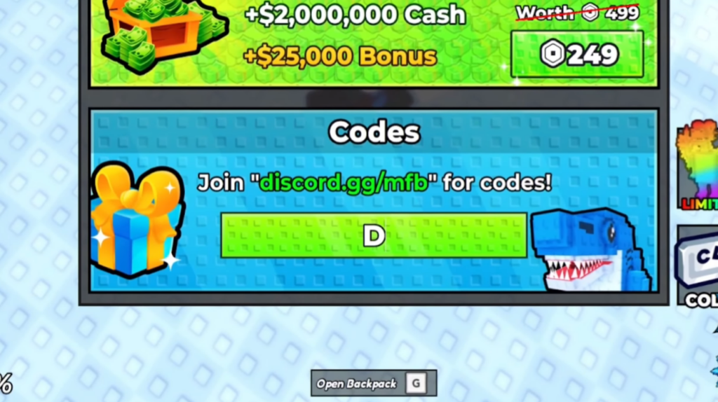 My Fishing Brainrots codes
