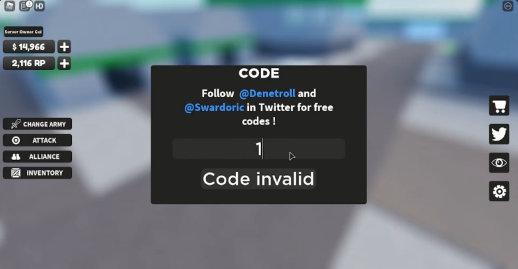 Noob Army Tycoon codes