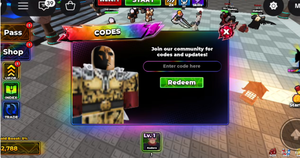 how tp redeem roll an anime codes 