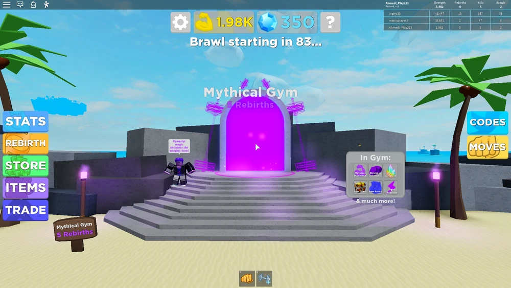 Muscle Legends gym