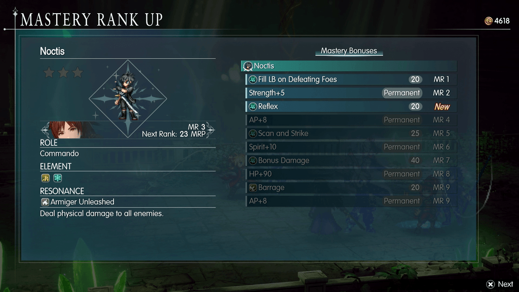 Final Fantasy Resonance mastery rank up
