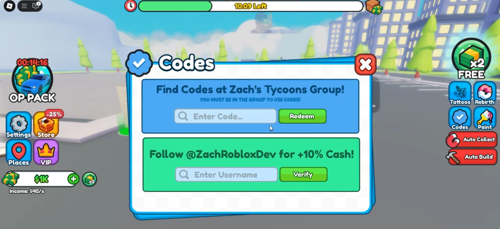 Tattoo Studio Tycoon Codes