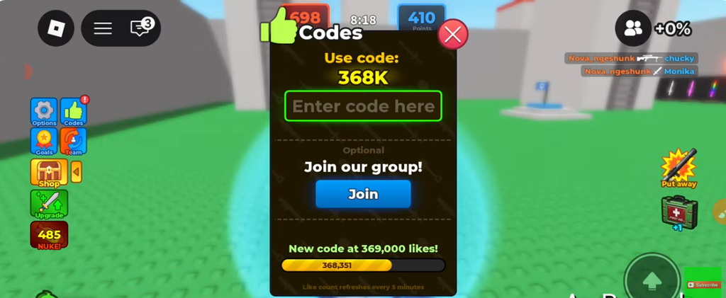 Redeem Underground War 2.0 codes