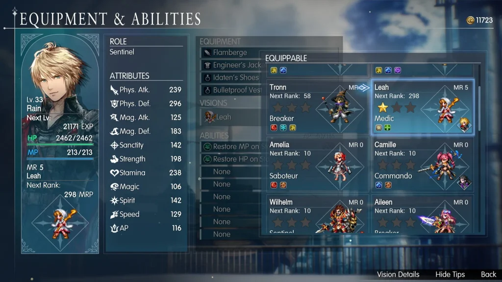 Final Fantasy Resonance Rain abilities