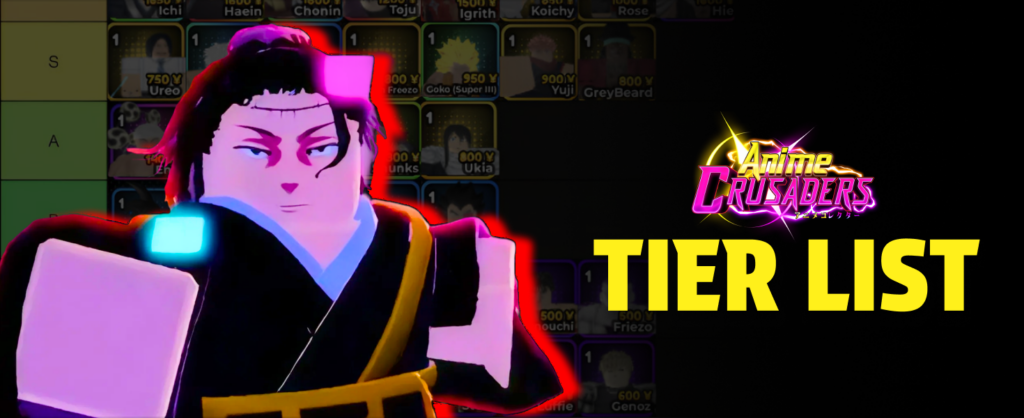 Anime Crusaders tier list banner