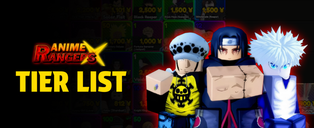 Anime Rangers X tier list banner