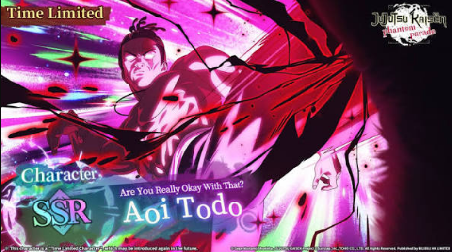 Aoi Todo Are You Really Satisfied With That hero card in Jujutsu Kaisen Phantom Parade