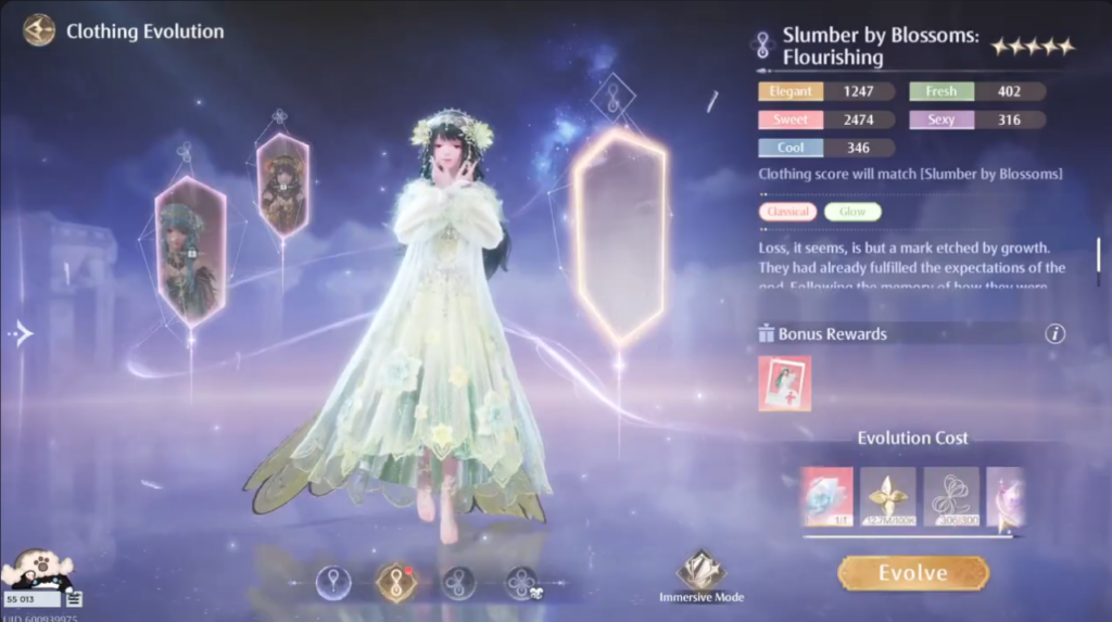 How to Evolve Outfits in Infinity Nikki