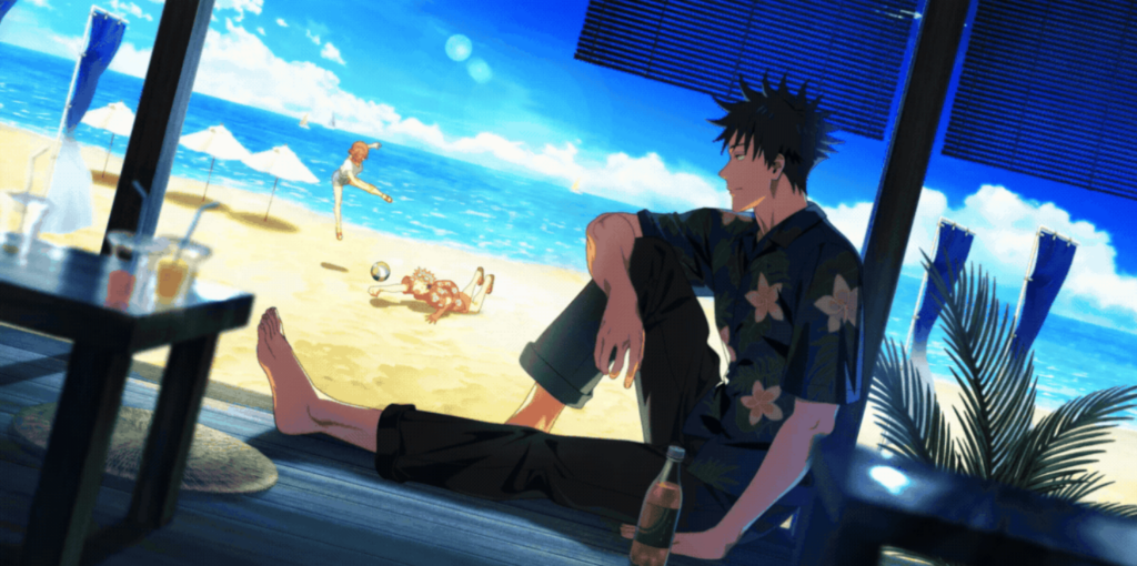 Megumi Fushiguro Cool Summer Breeze hero card in Jujutsu Kaisen Phantom Parade